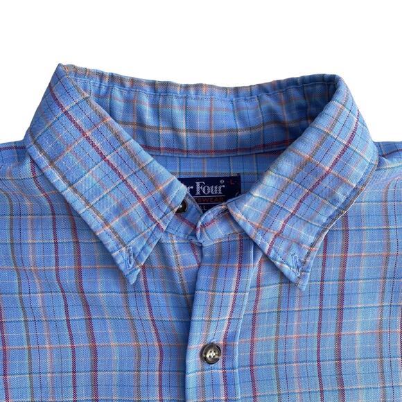 VTG 90s Par Four Sportswear Shirt Men's Size Large Tall Long Sleeve Button Down - Picture 4 of 8